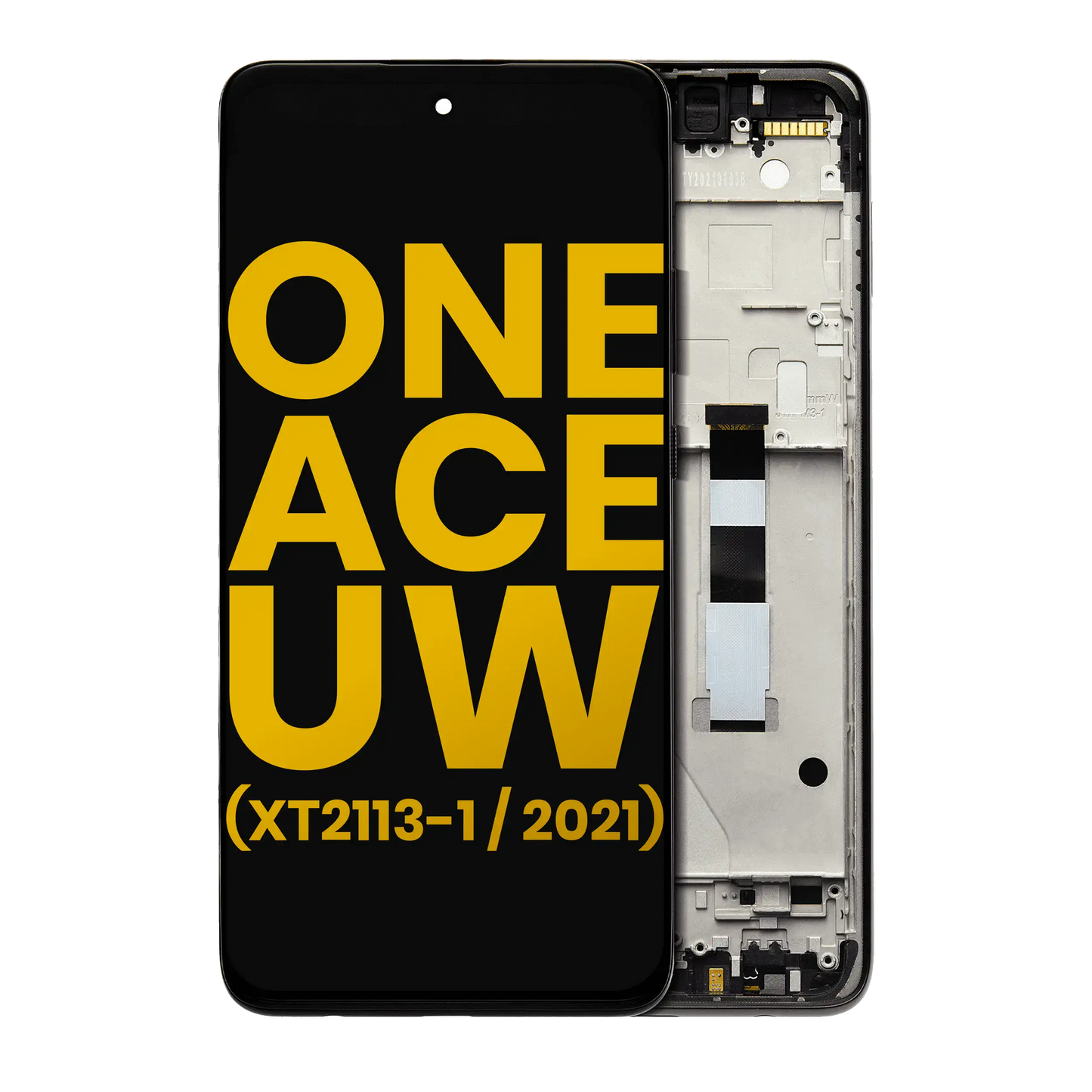 LCD Assembly With Frame For Motorola One 5G Ace UW (XT2113-1 / 2021) (Refurbished) (Volcanic Gray) replacement part for compatible Motorola phone, SKU 107082088901, product image 1