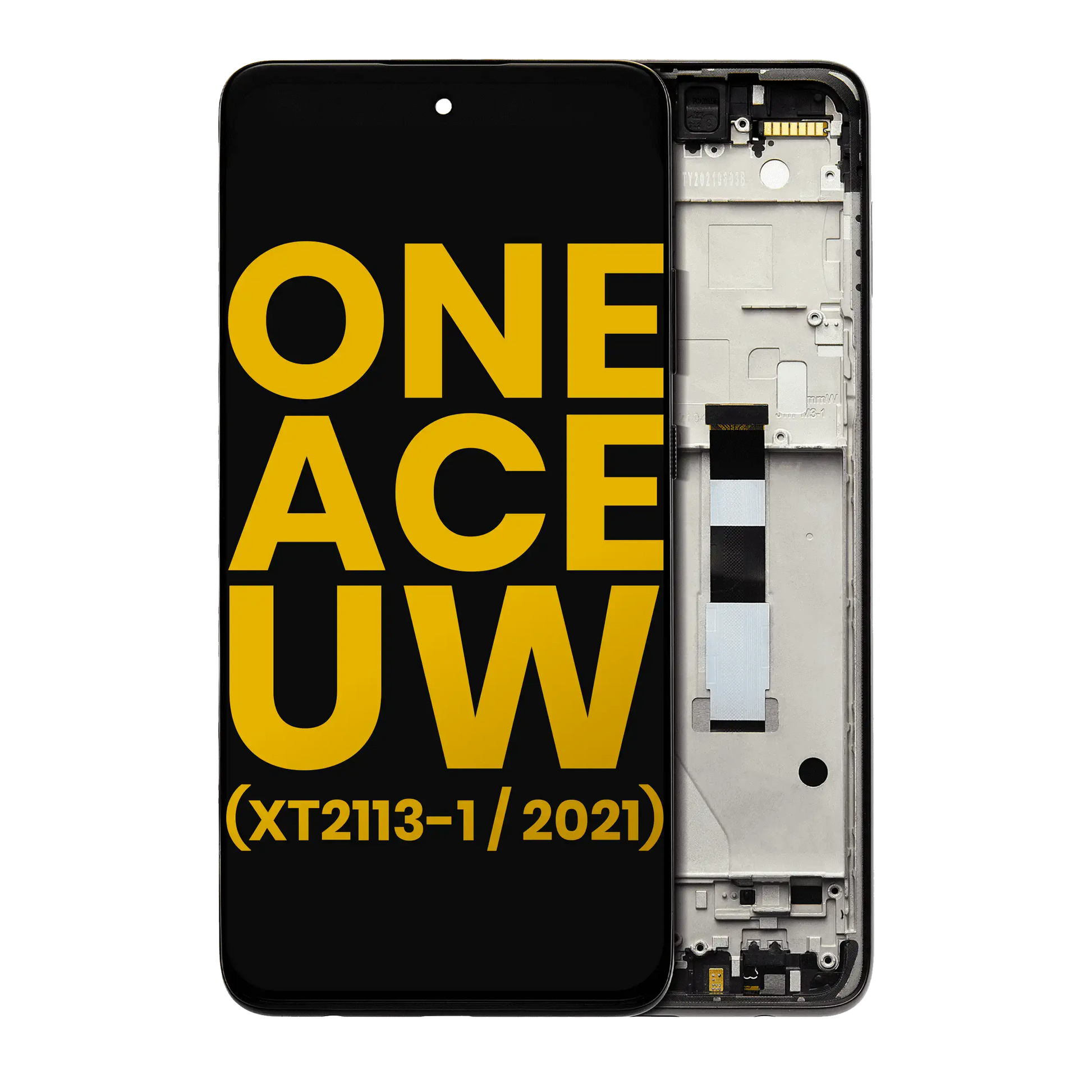 LCD Assembly With Frame For Motorola One 5G Ace UW (XT2113-1 / 2021) (Refurbished) (Volcanic Gray) replacement part for compatible Motorola phone, SKU 107082088901, product image 1
