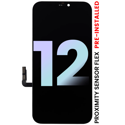 OLED Assembly With Proximity Sensor Flex Pre-Installed For iPhone 12 (Service Pack)