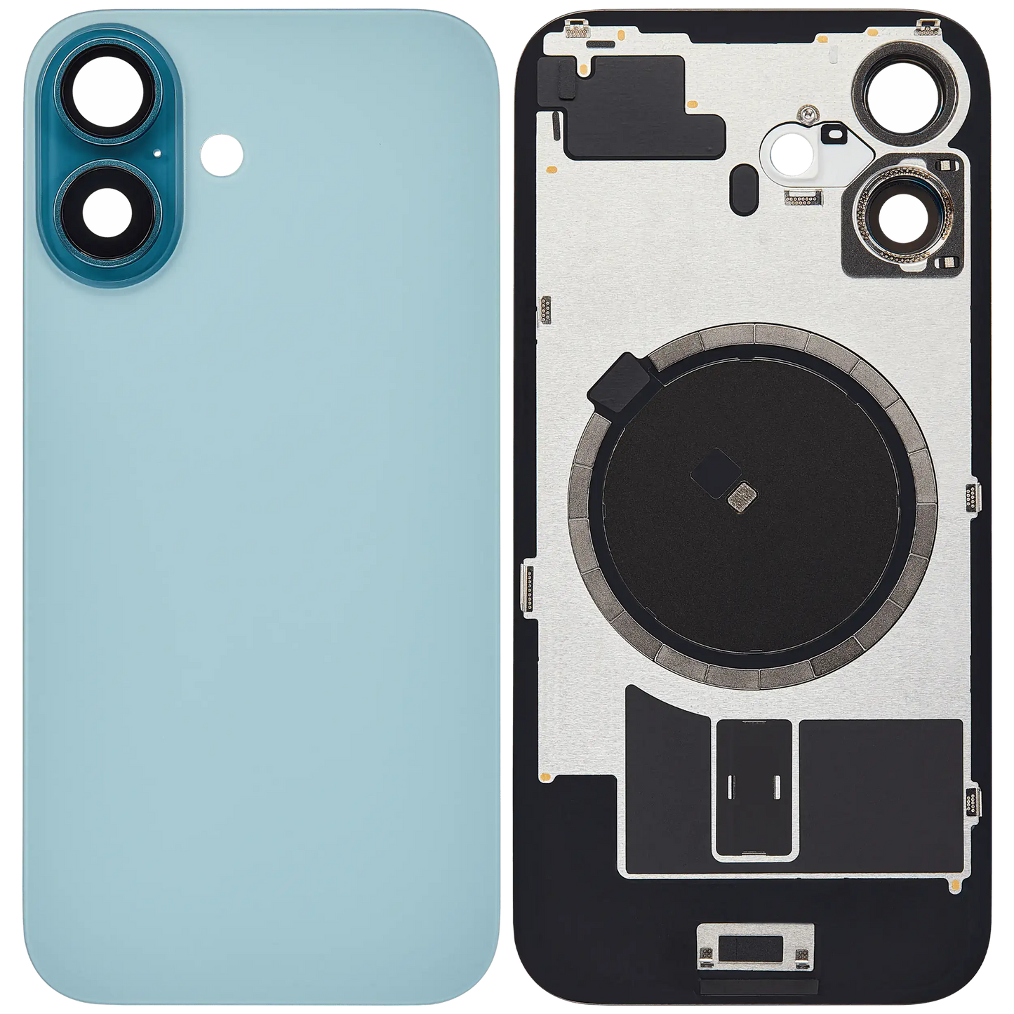 Back Glass w/ MagSafe Magnet For iPhone 16 (Aftermarket) (Teal) (No Logo)