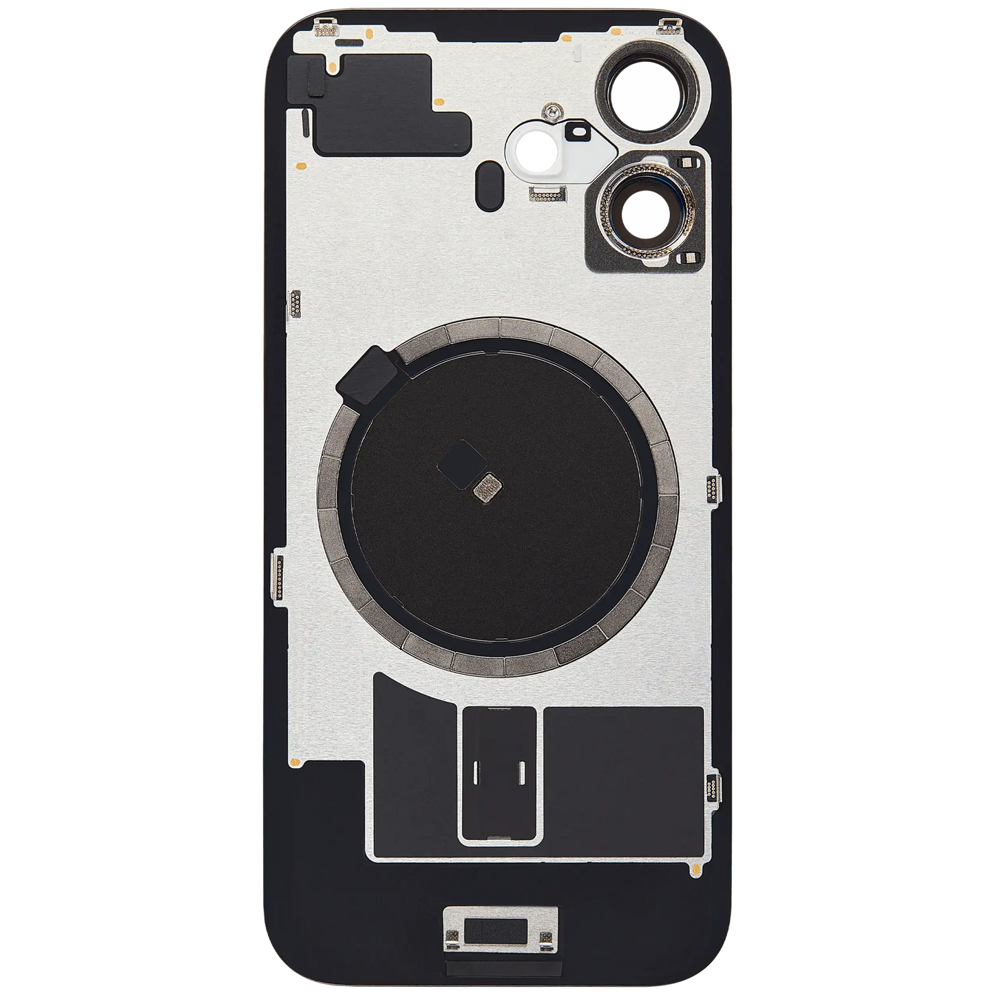 Back Glass w/ MagSafe Magnet For iPhone 16 (Aftermarket) (White) (No Logo)