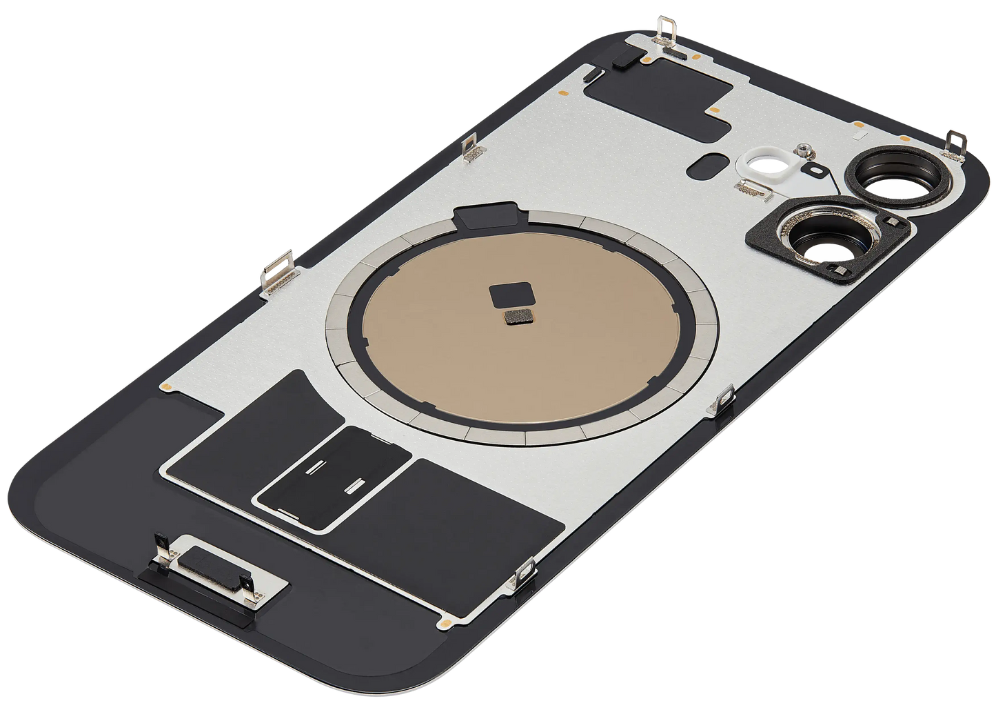 Back Glass w/ MagSafe Magnet For iPhone 16 (Aftermarket) (White) (No Logo)