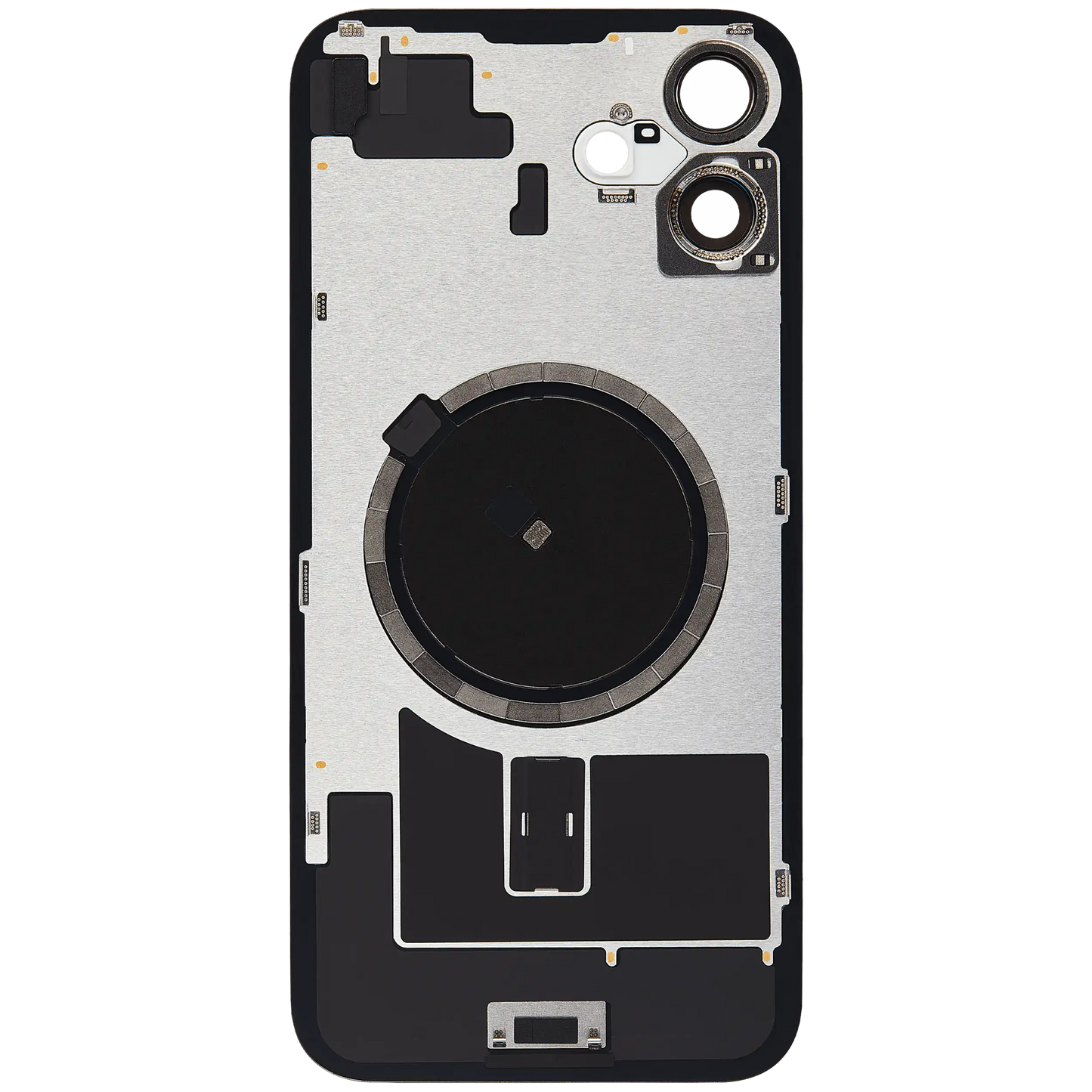 Back Glass w/ MagSafe Magnet For iPhone 16 Plus (Aftermarket) (White) (No Logo)