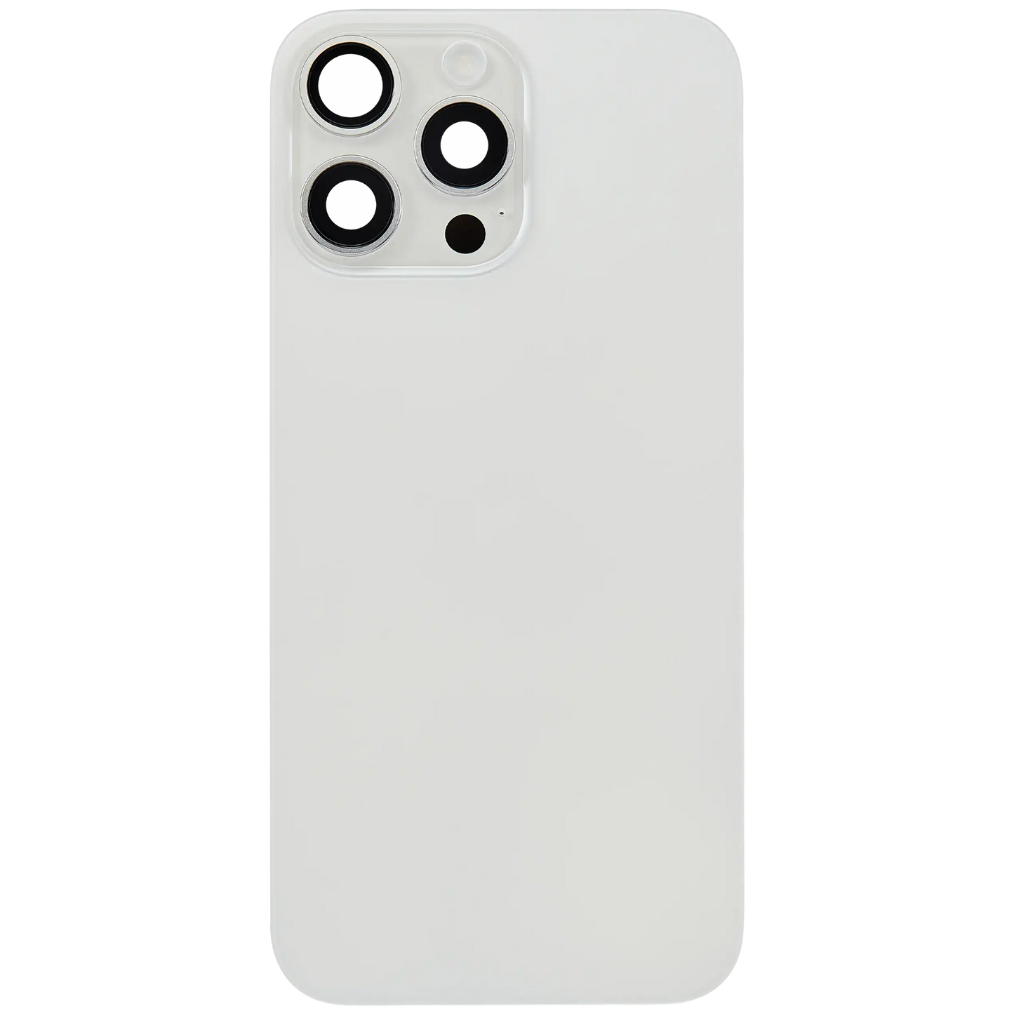 Back Glass w/ MagSafe Magnet & NFC & Flashlight Flex For iPhone 16 Pro Max (Aftermarket) (White Titanium) (No Logo)