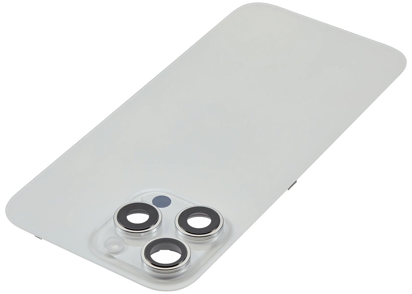 Back Glass w/ MagSafe Magnet & NFC & Flashlight Flex For iPhone 16 Pro Max (Aftermarket) (White Titanium) (No Logo)