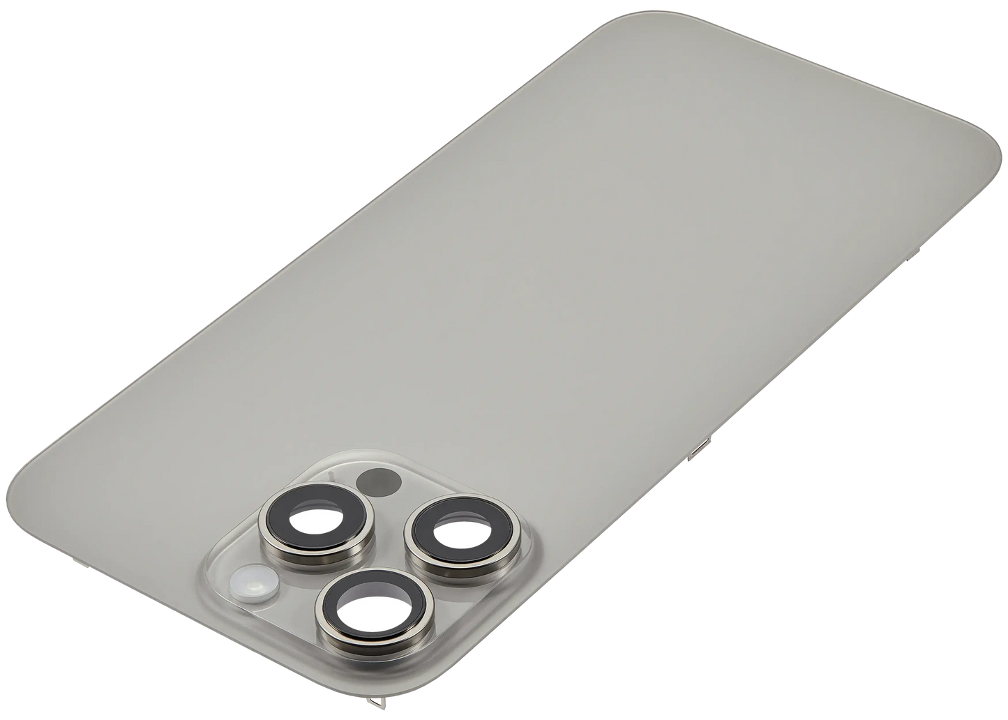 Back Glass w/ MagSafe Magnet & NFC & Flashlight Flex For iPhone 16 Pro Max (Aftermarket) (Natural Titanium) (No Logo)