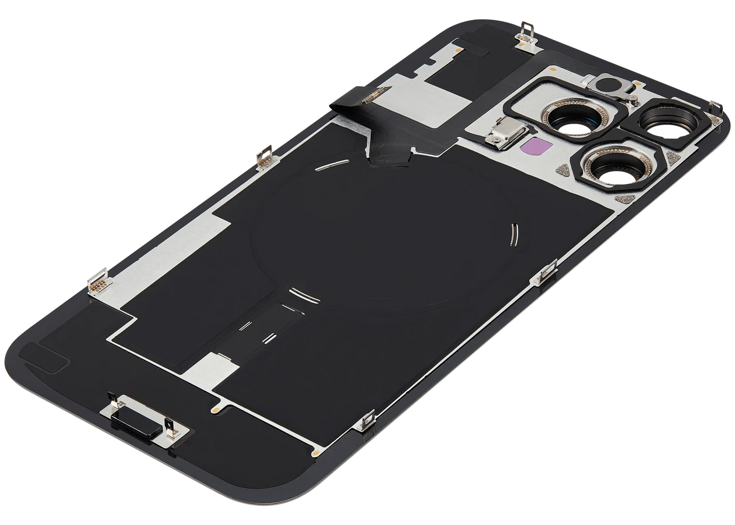 Back Glass w/ MagSafe Magnet & NFC & Flashlight Flex For iPhone 16 Pro Max (Aftermarket) (Natural Titanium) (No Logo)