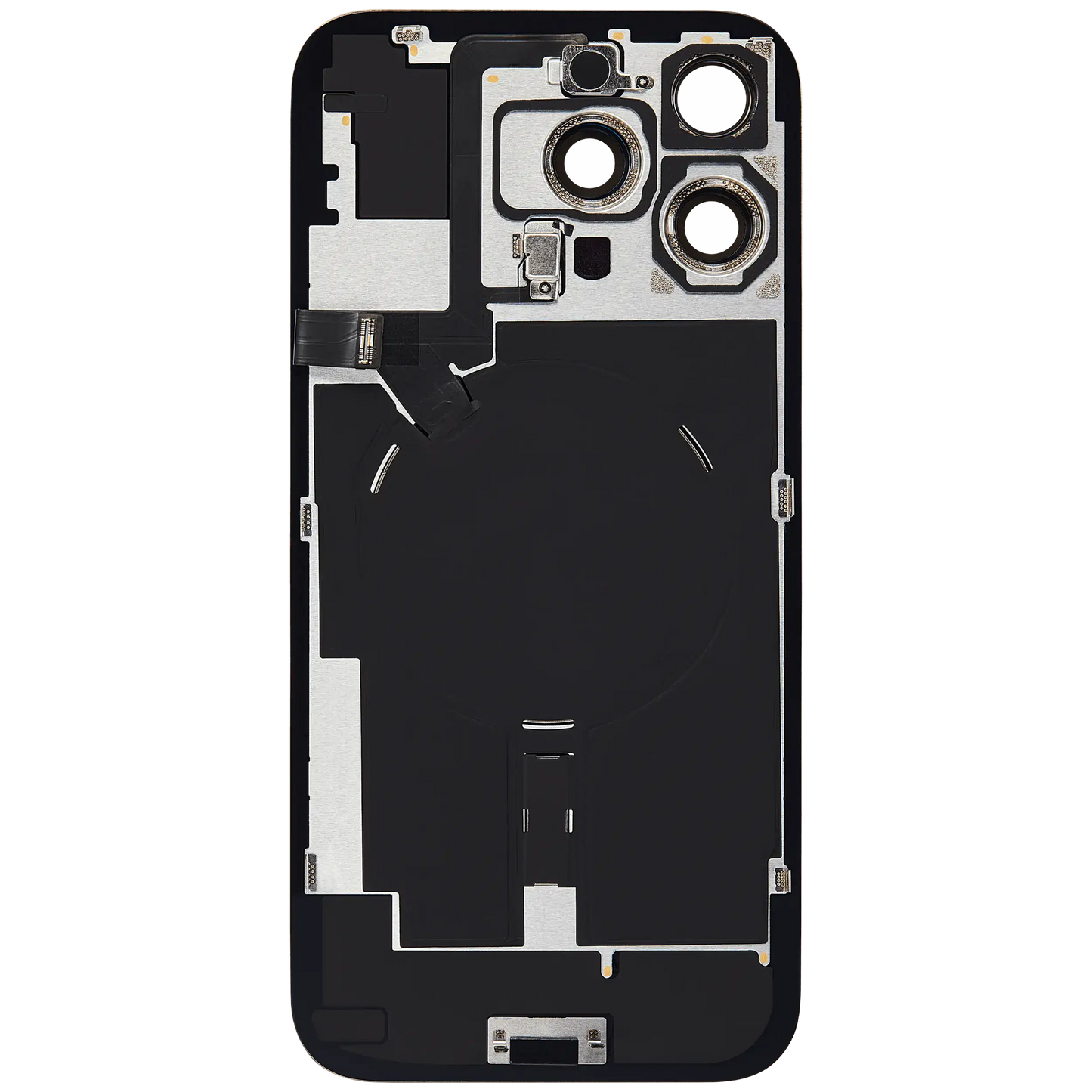 Back Glass w/ MagSafe Magnet & NFC & Flashlight Flex For iPhone 16 Pro Max (Aftermarket) (Desert Titanium) (No Logo)