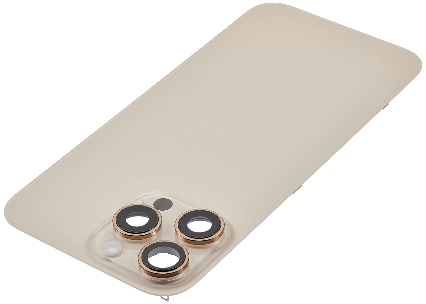 Back Glass w/ MagSafe Magnet & NFC & Flashlight Flex For iPhone 16 Pro Max (Aftermarket) (Desert Titanium) (No Logo)