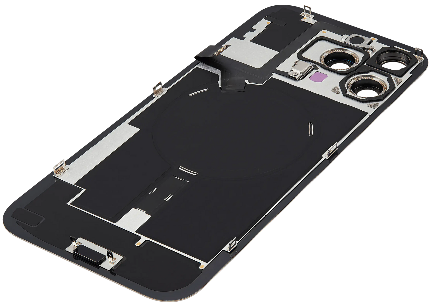 Back Glass w/ MagSafe Magnet & NFC & Flashlight Flex For iPhone 16 Pro Max (Aftermarket) (Desert Titanium) (No Logo)