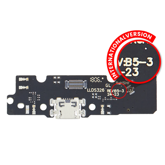 Charging Port Assembly for Moto E5 Supra (XT1924-6 / 2018) - Motorola charging port repair part, SKU 107081017034, product image 1