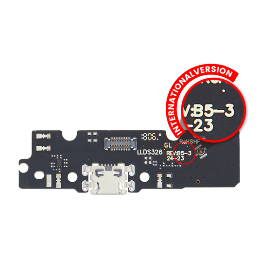 Charging Port Assembly for Moto E5 Supra (XT1924-6 / 2018) - Motorola charging port repair part, SKU 107081017033, product image 1