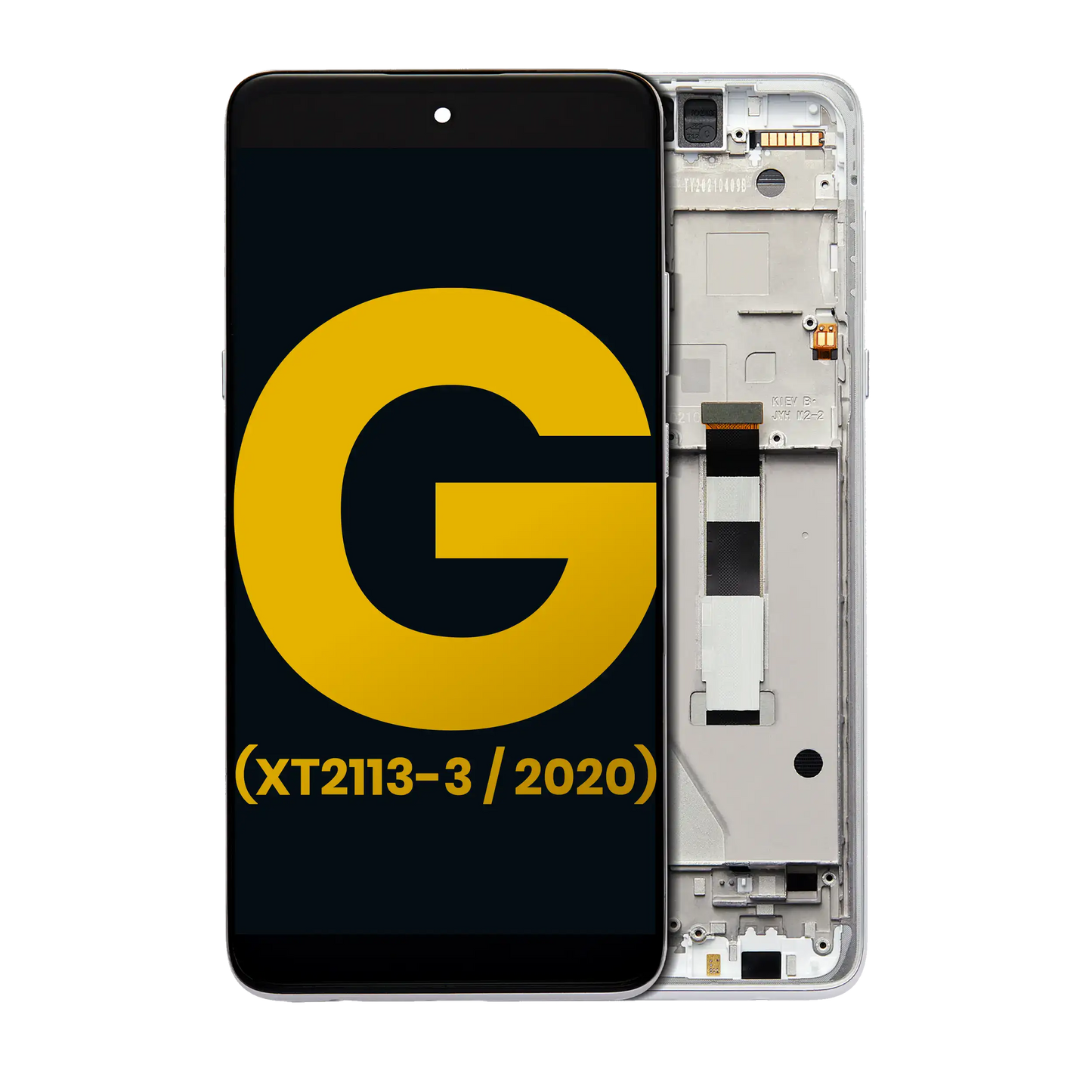 LCD Assembly With Frame For Motorola Moto G 5G (XT2113-3 / 2020) (Refurbished) (Frosted Silver) replacement part for compatible Motorola phone, SKU 107082088602, product image 1