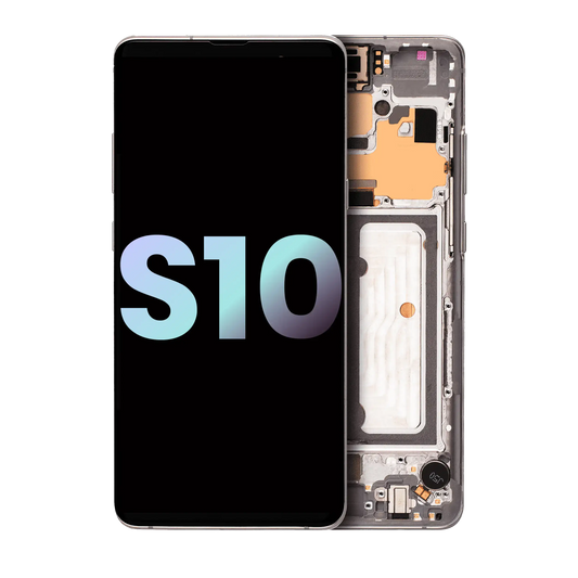 OLED Assembly With Frame For Samsung Galaxy S10 5G (Service Pack) (Crown Silver)