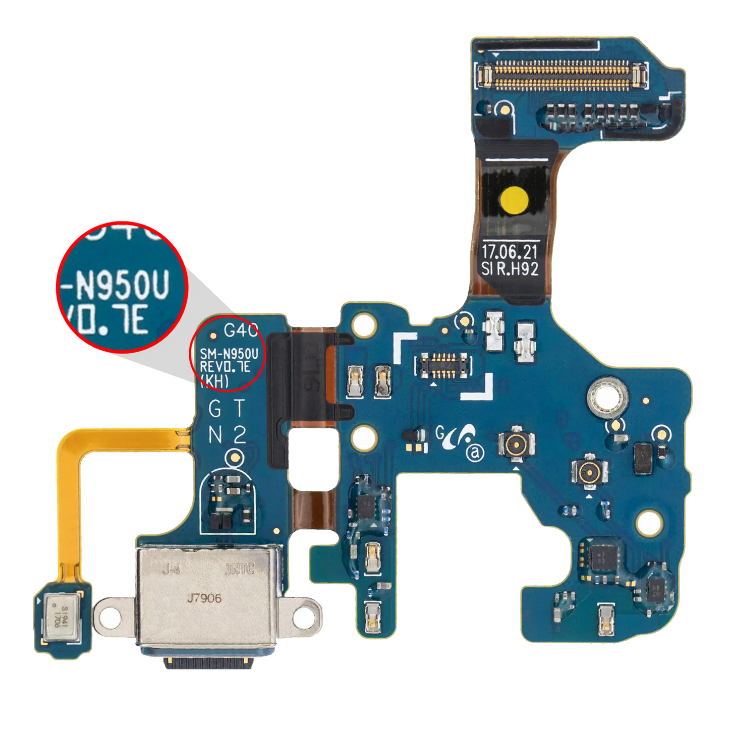Charging Port With Flex Cable For Samsung Galaxy Note 8 (N950U) (US Model)