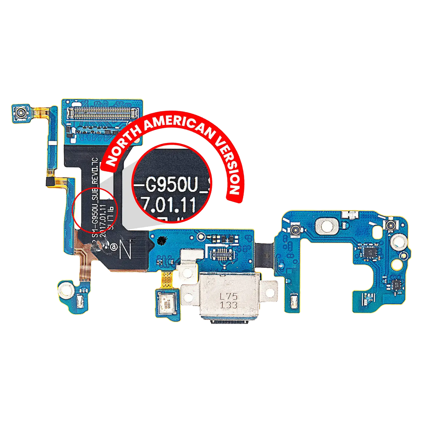 Charging Port With Flex Cable For Samsung Galaxy S8 (G950U) (US Version)