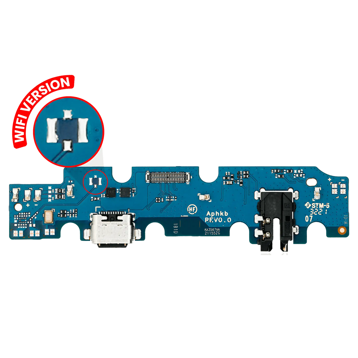 Charging Port With PCB Board For Samsung Galaxy Tab A7 Lite (T220) (WiFi Version) (Premium) - Samsung Galaxy Tab A7 Lite 8.7" (2021) Replacement Parts - SKU 107082077921 - product image 1