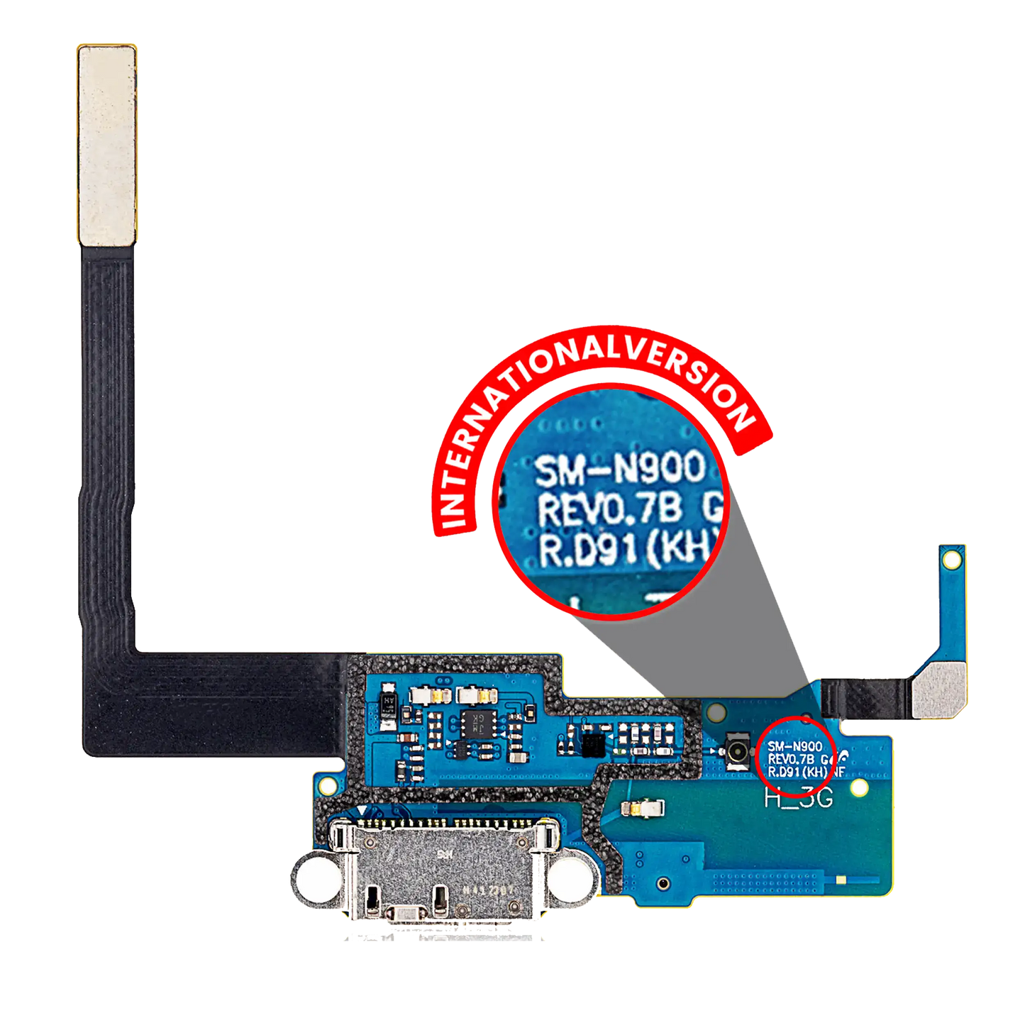 Charging Port Flex Cable For Samsung Galaxy Note 3 (N900 / N9002) (International Version)
