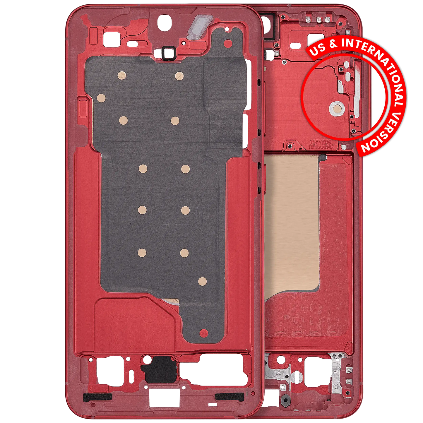 Mid-Frame Housing For Samsung Galaxy S25 5G (US & International Version) (Coral Red)