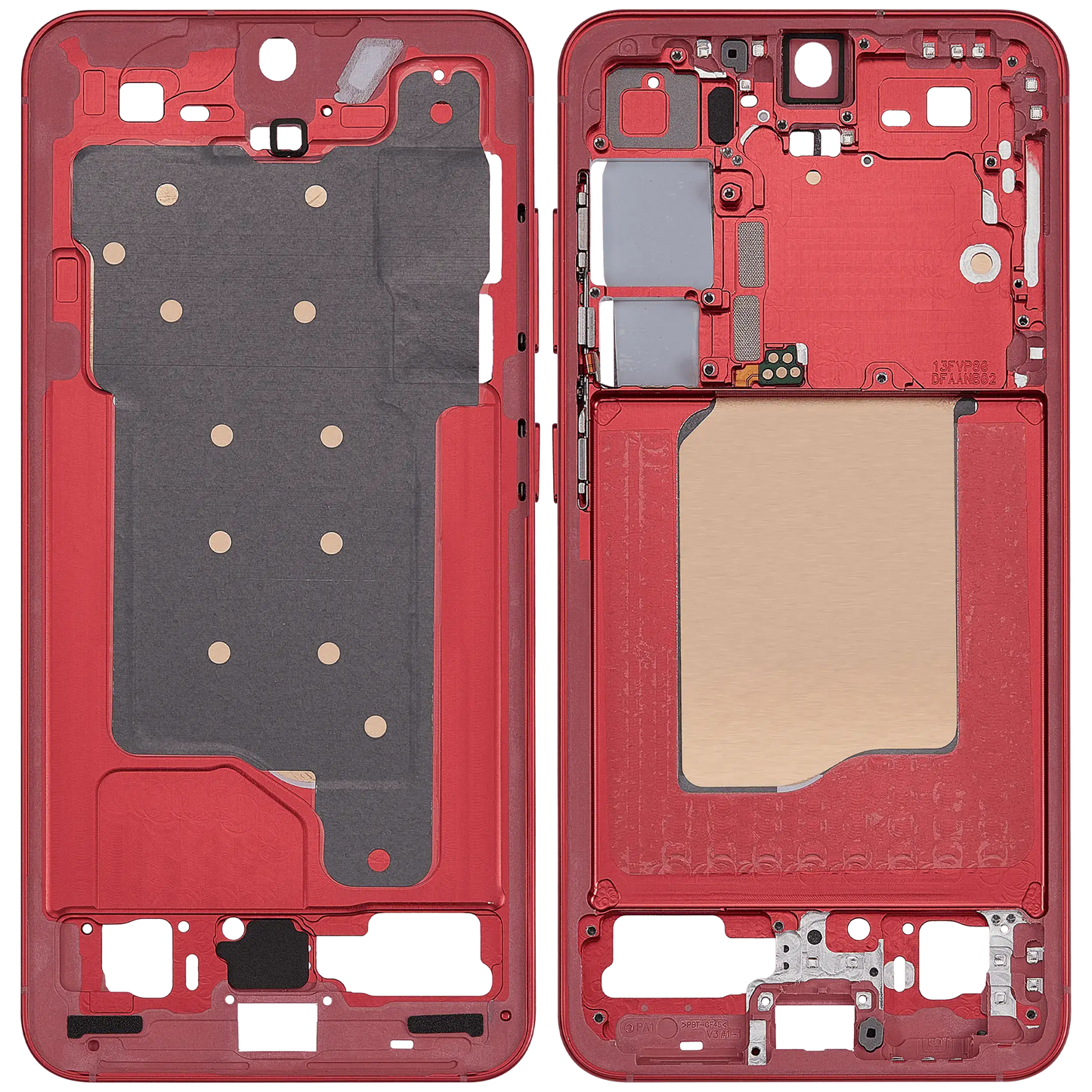 Mid-Frame Housing For Samsung Galaxy S25 5G (US & International Version) (Coral Red)