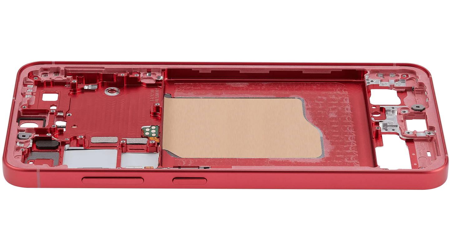Mid-Frame Housing For Samsung Galaxy S25 5G (US & International Version) (Coral Red)