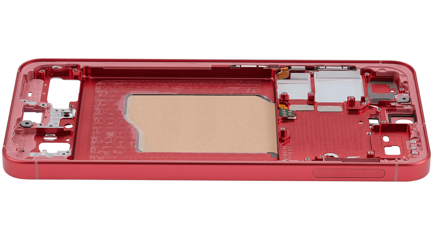 Mid-Frame Housing For Samsung Galaxy S25 5G (US & International Version) (Coral Red)