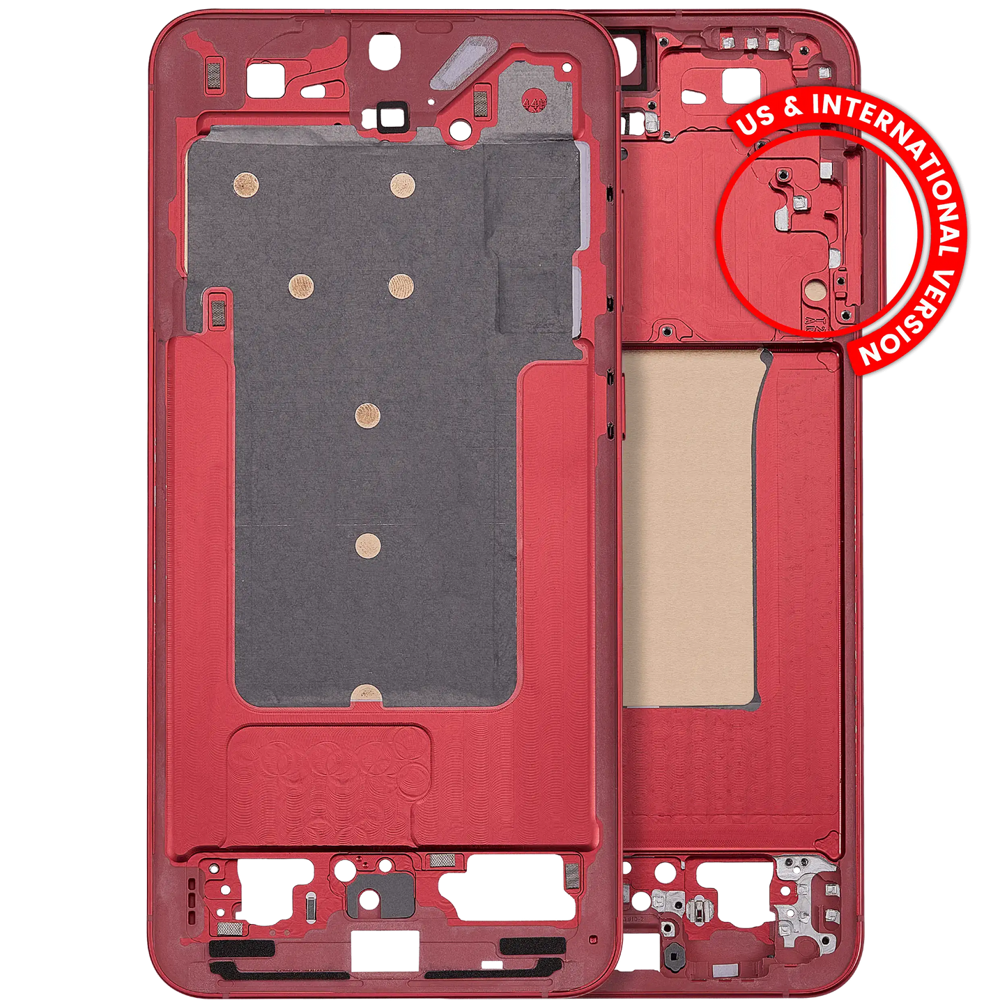 Mid-Frame Housing For Samsung Galaxy S25 Plus 5G (US & International Version) (Coral Red)