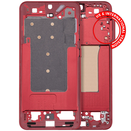 Mid-Frame Housing For Samsung Galaxy S25 Plus 5G (US & International Version) (Coral Red)