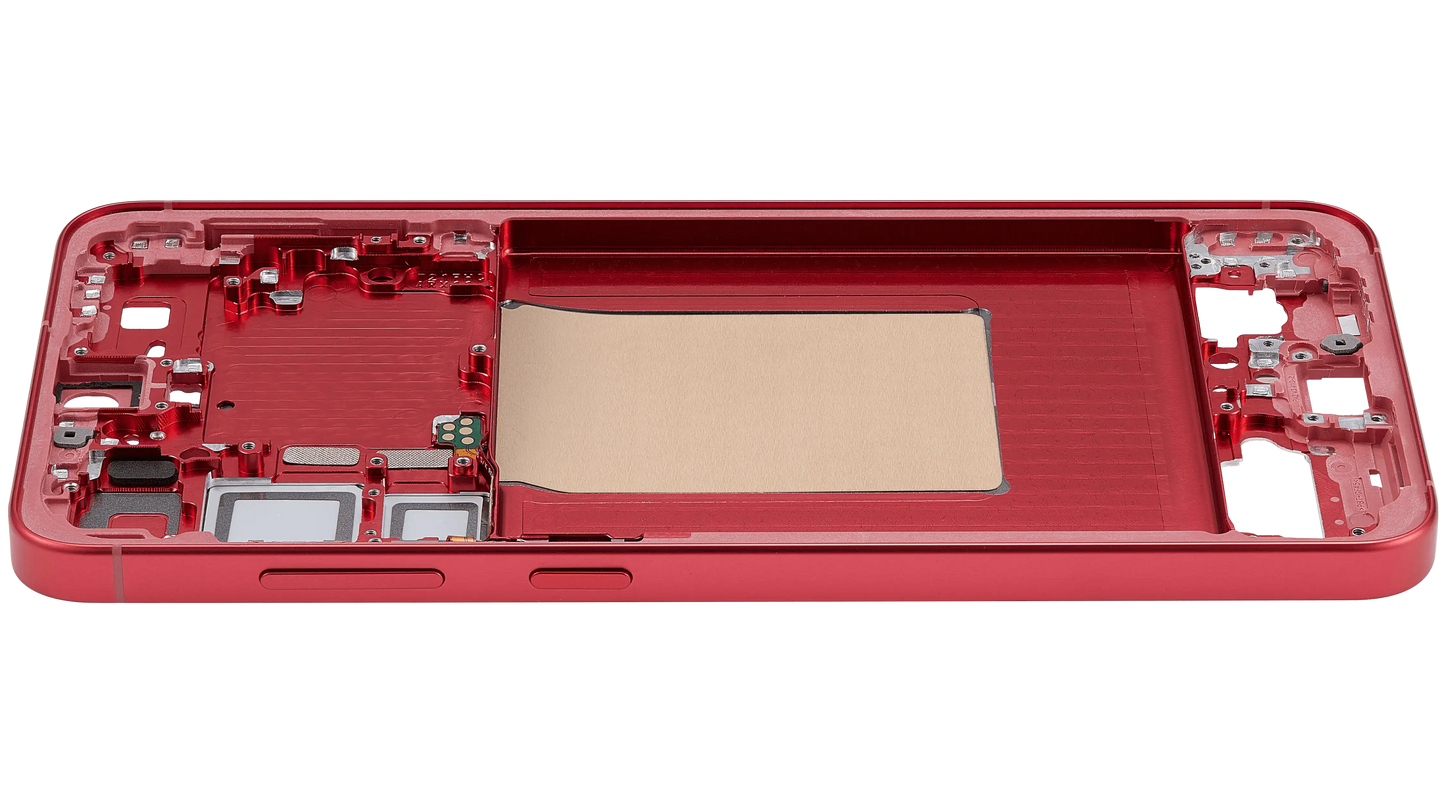 Mid-Frame Housing For Samsung Galaxy S25 Plus 5G (US & International Version) (Coral Red)
