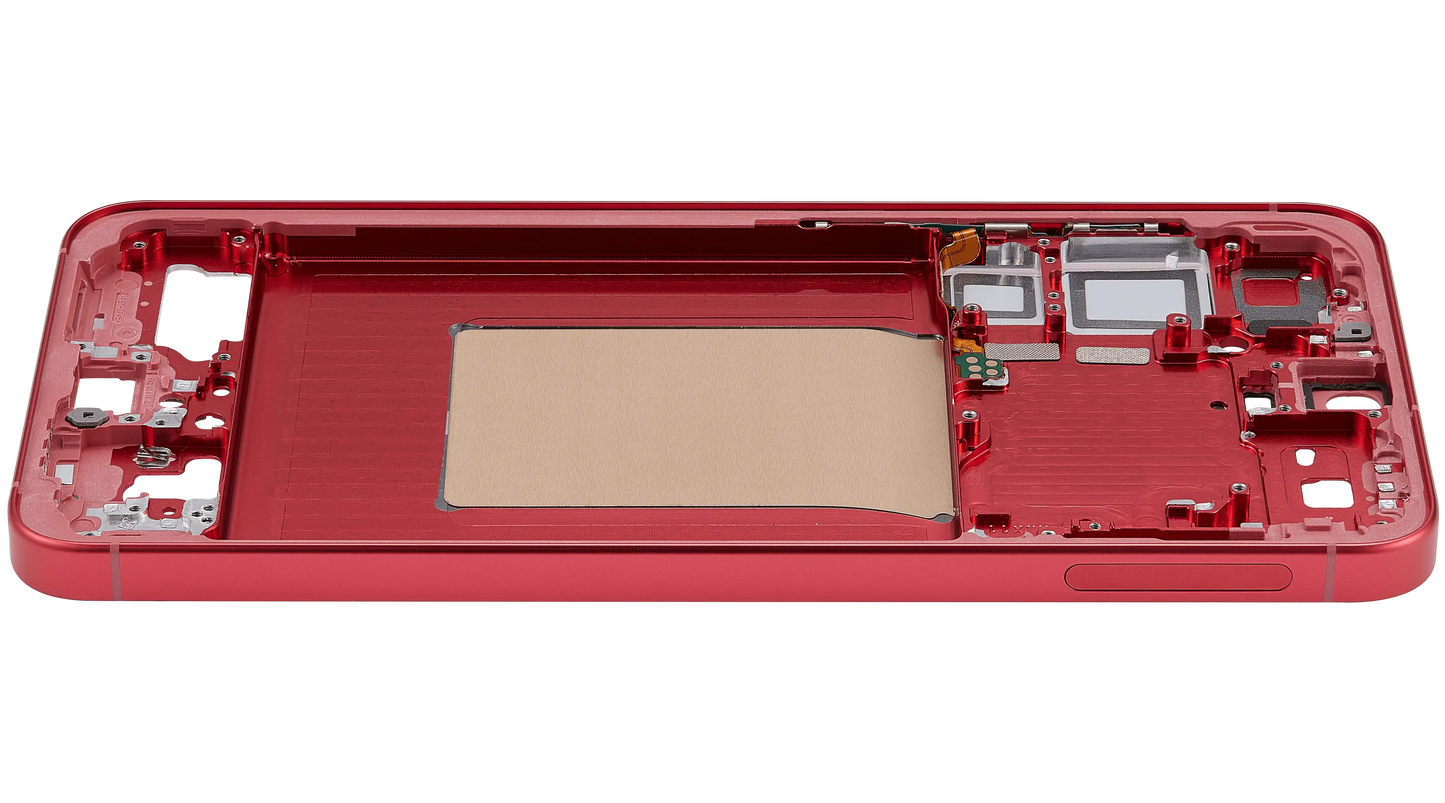 Mid-Frame Housing For Samsung Galaxy S25 Plus 5G (US & International Version) (Coral Red)