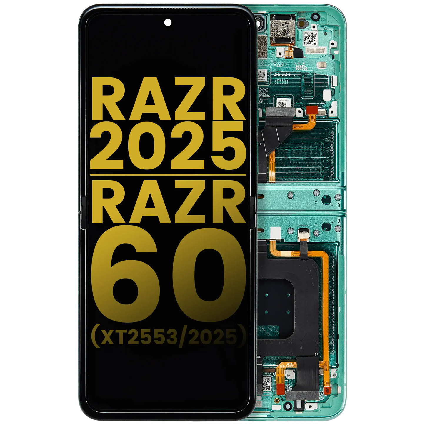 OLED Assembly With Frame For Motorola Razr 2025 / Razr 60 (XT2553 / 2025) (Refurbished) - Motorola replacement part image 1