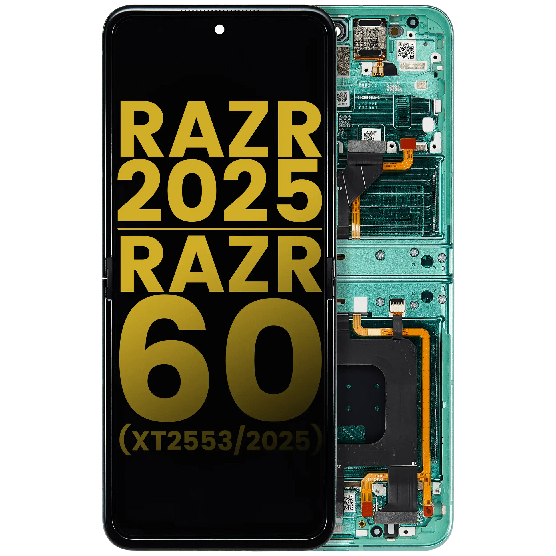 OLED Assembly With Frame For Motorola Razr 2025 / Razr 60 (XT2553 / 2025) (Refurbished) - Motorola replacement part image 1