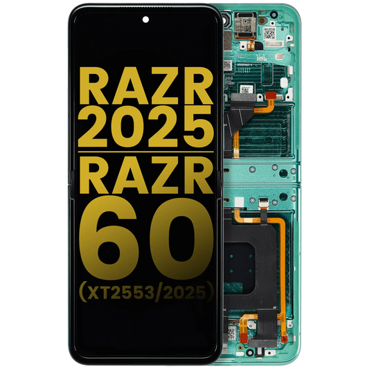 OLED Assembly With Frame For Motorola Razr 2025 / Razr 60 (XT2553 / 2025) (Refurbished) - Motorola replacement part image 1