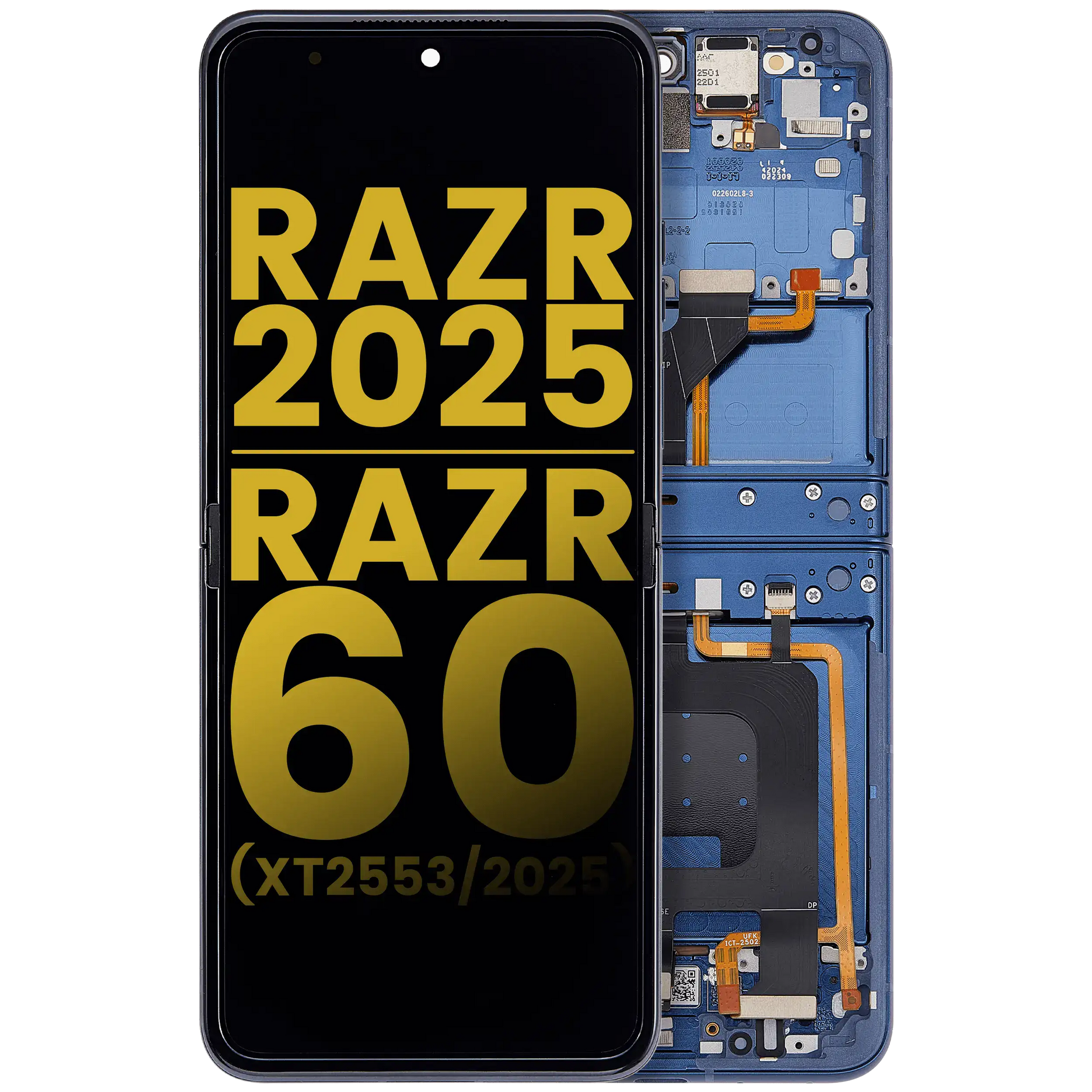 OLED Assembly With Frame For Motorola Razr 2025 / Razr 60 (XT2553 / 2025) (Refurbished) - Motorola replacement part image 1