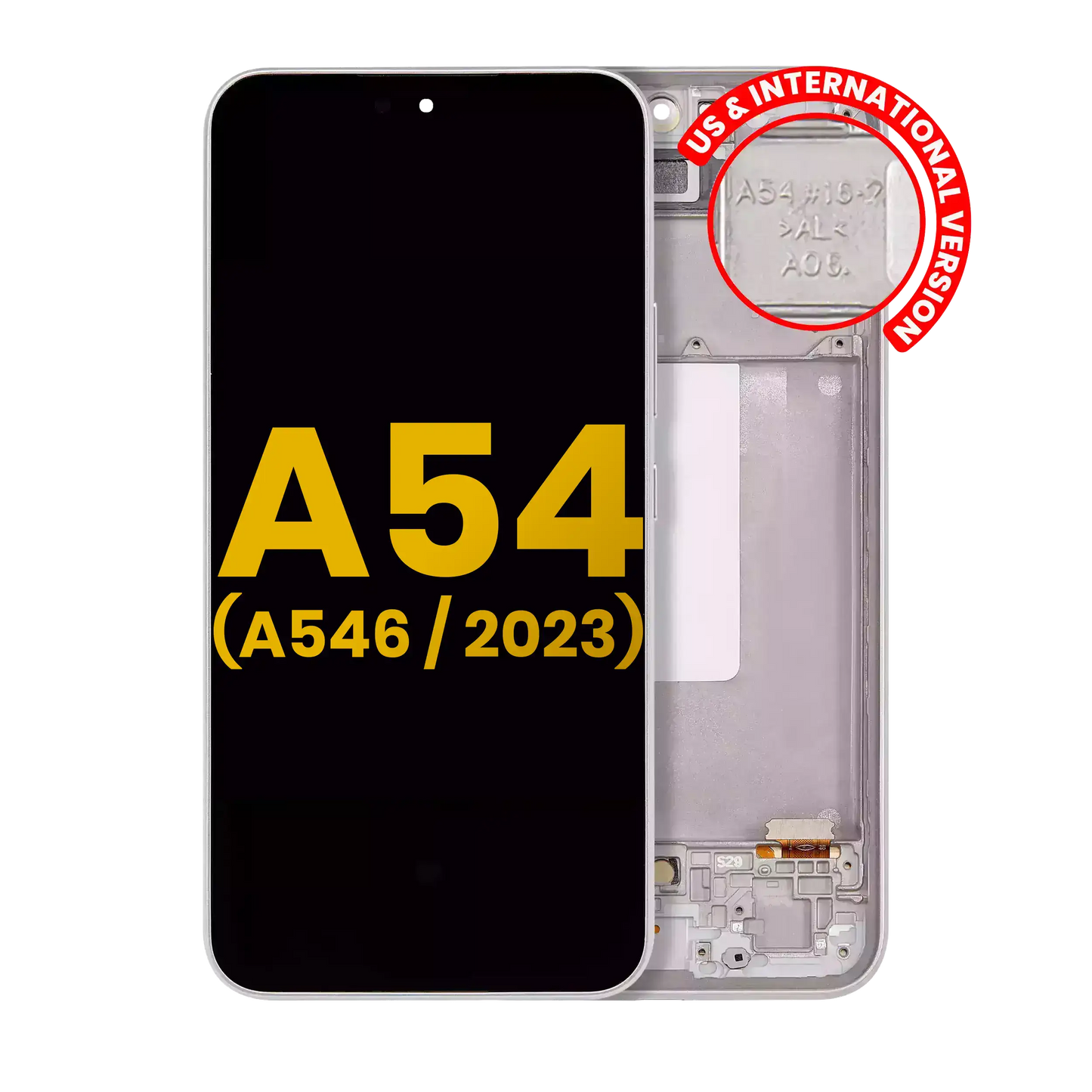OLED Assembly With Frame For Samsung Galaxy A54 5G replacement part - cell phone parts canada