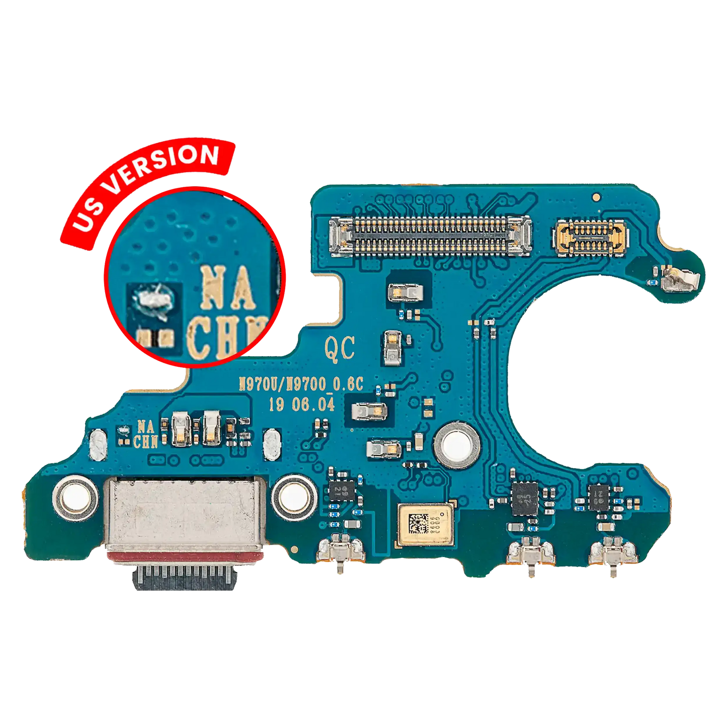 Charging Port With Board For Samsung Galaxy Note 10 (N970U) (US Version) (Service Pack)