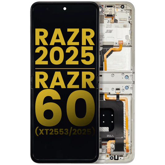 OLED Assembly With Frame For Motorola Razr 2025 / Razr 60 (XT2553 / 2025) (Refurbished) - Motorola replacement part image 1