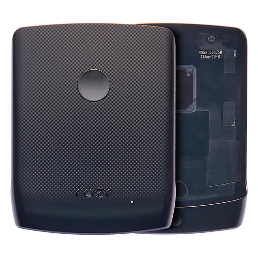Back cover Glass For Motorola Razr (XT2000-1 / 2019) (Noir Black) - Motorola replacement part image 1