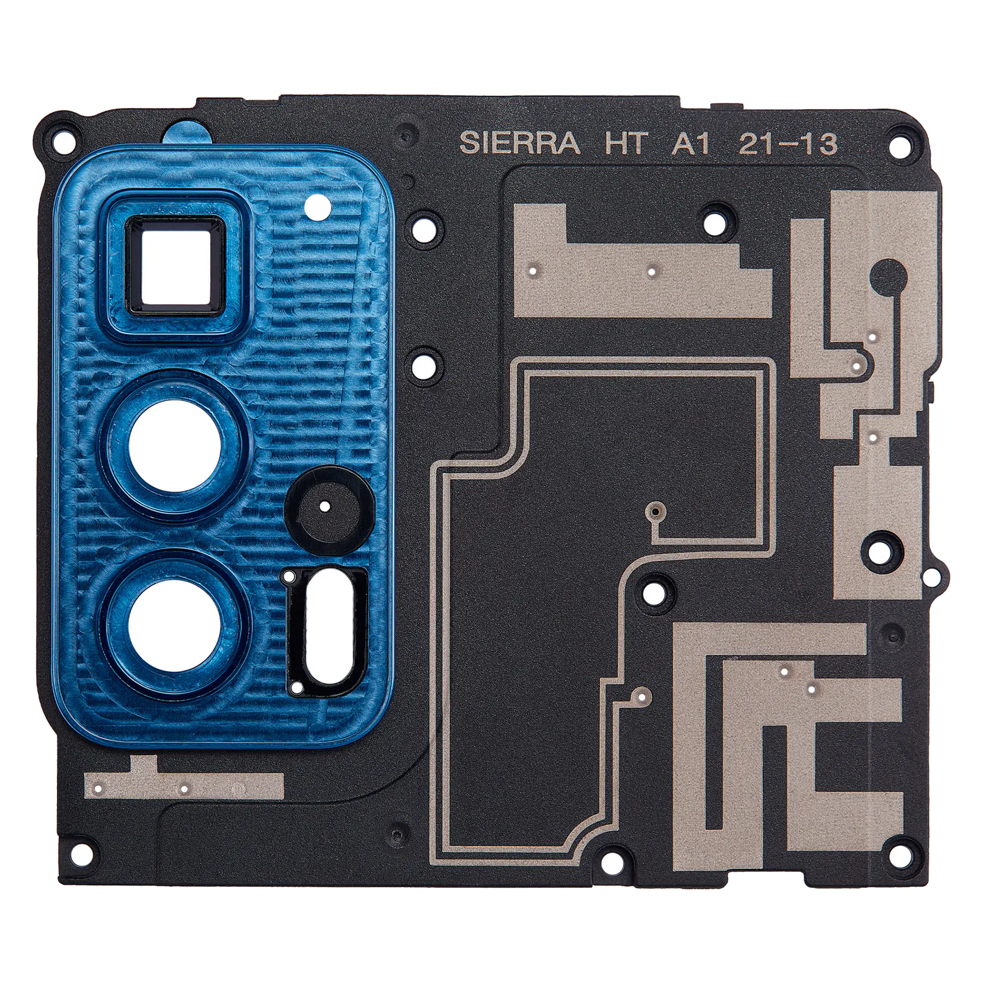 Motherboard Protective Cover For Motorola Edge 20 Pro (XT2153-1 / 2021) (Blue Vegan Leather) | SKU 109082007326 | image 1