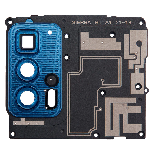 Motherboard Protective Cover For Motorola Edge 20 Pro (XT2153-1 / 2021) (Blue Vegan Leather) | SKU 109082007326 | image 1
