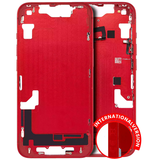 Mid-Frame Housing W/ Small Parts For iPhone 14 (EU / Global Version) (Aftermarket Plus) (Red)