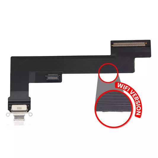 Charging Port Flex Cable For iPad Air 4 (WiFi Only) (Used OEM Pull: Grade A) (White)