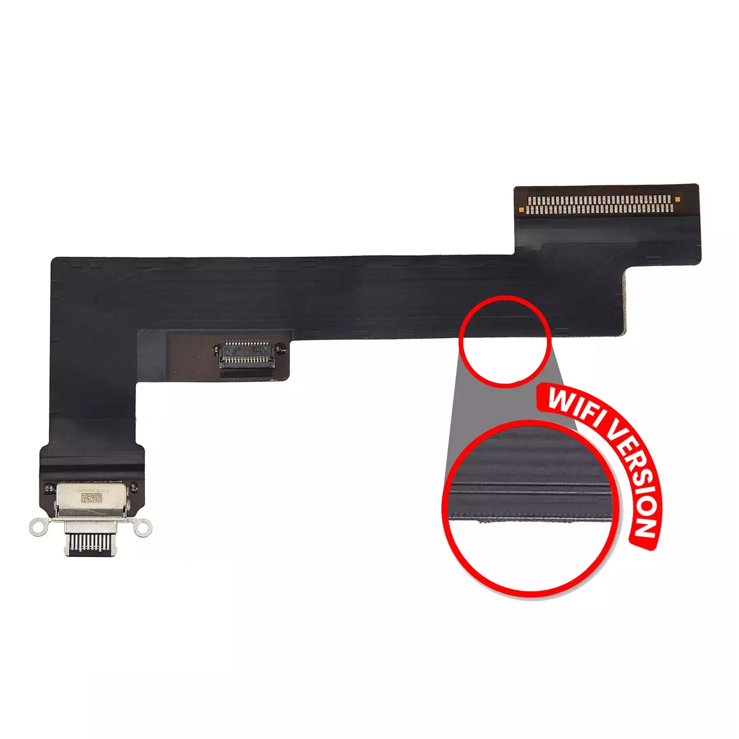 Charging Port Flex Cable For iPad Air 4 (WiFi Only) (Used OEM Pull: Grade A) (Black)