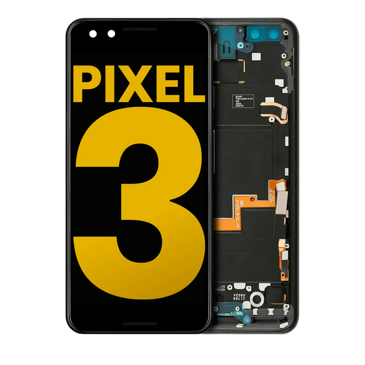 OLED Assembly With Frame For Google Pixel 3 (Refurbished) (Just Black) - replacement part product view