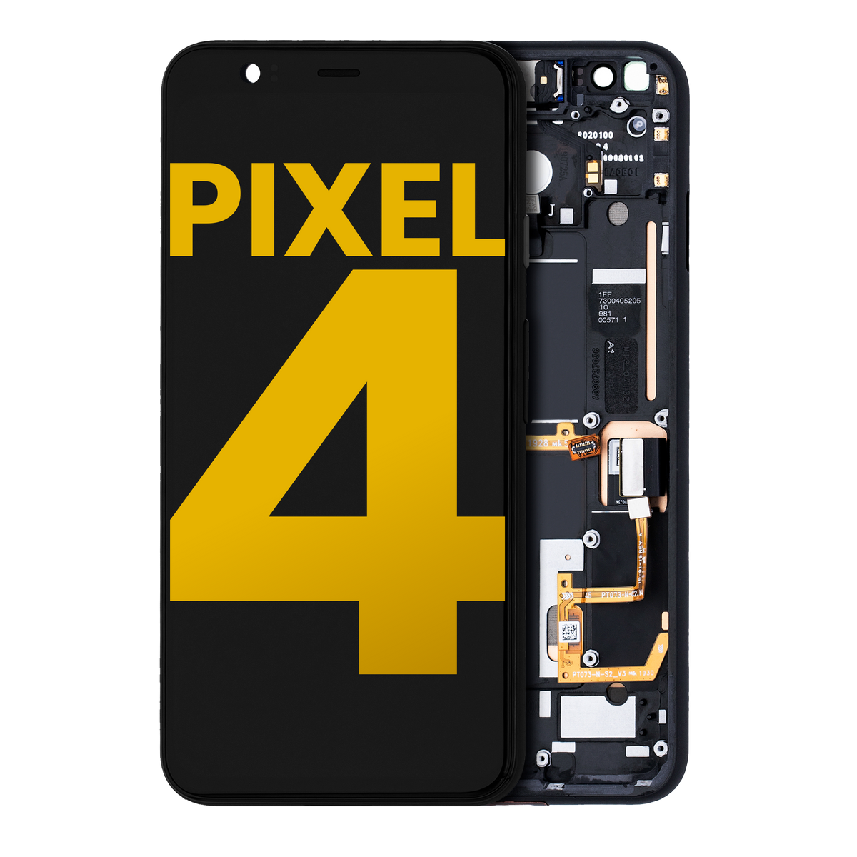 OLED Assembly With Frame For Google Pixel 4 (Refurbished) (Clearly White Power Button) - replacement part product view