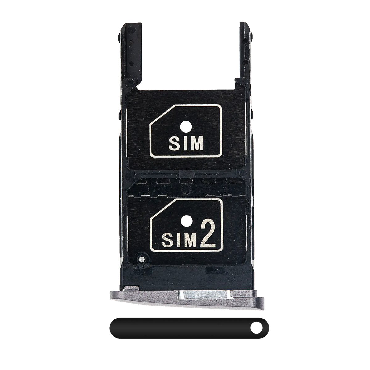 Sim Card Tray For Motorola Moto Z Play Droid (XT1635 / 2016) (Black) - Motorola replacement part, primary product view, SKU 107082031411