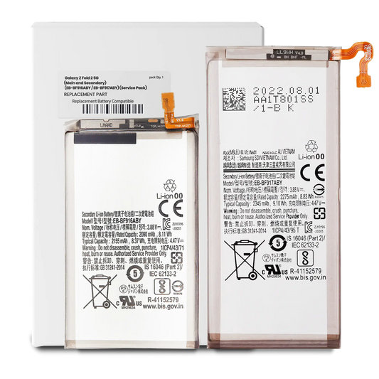 Premium quality Main & Secondary Replacement Battery For Samsung Galaxy Z Fold 2 5G (Service Pack) part