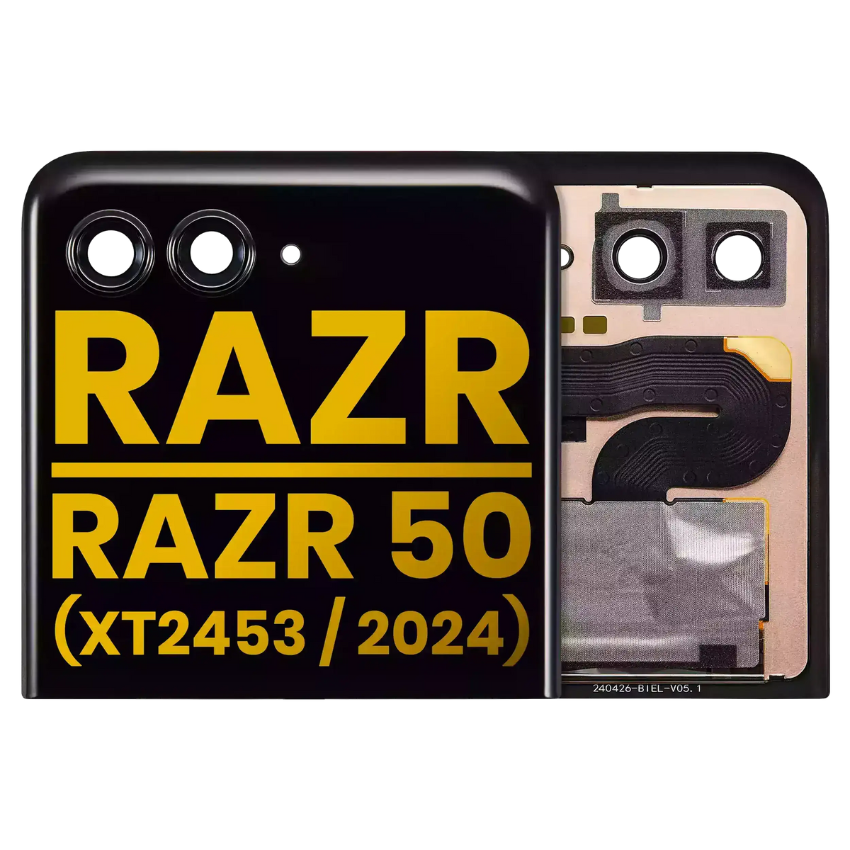 Outer OLED Assembly Without Frame For Motorola Razr 2024 / Razr 50 (XT2453 / 2024) - Motorola replacement part image 1