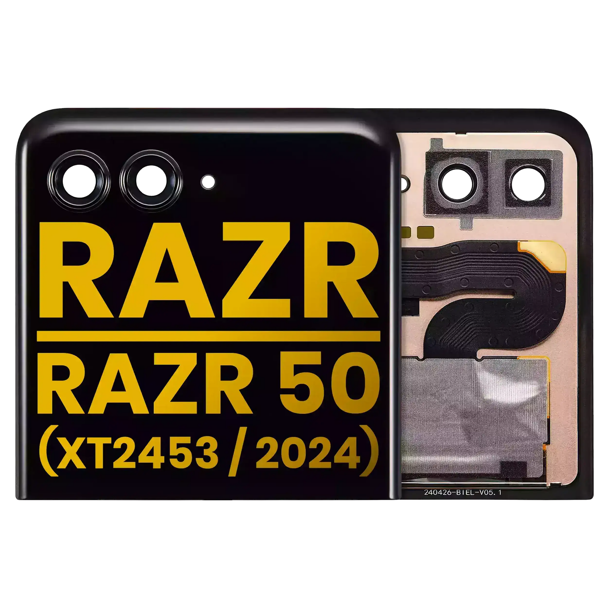 Outer OLED Assembly Without Frame For Motorola Razr 2024 / Razr 50 (XT2453 / 2024) - Motorola replacement part image 1