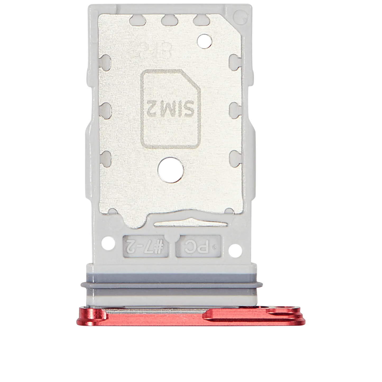 Dual Sim Card Tray For Samsung Galaxy S25 / S25 Plus (Premium) (Coral Red)